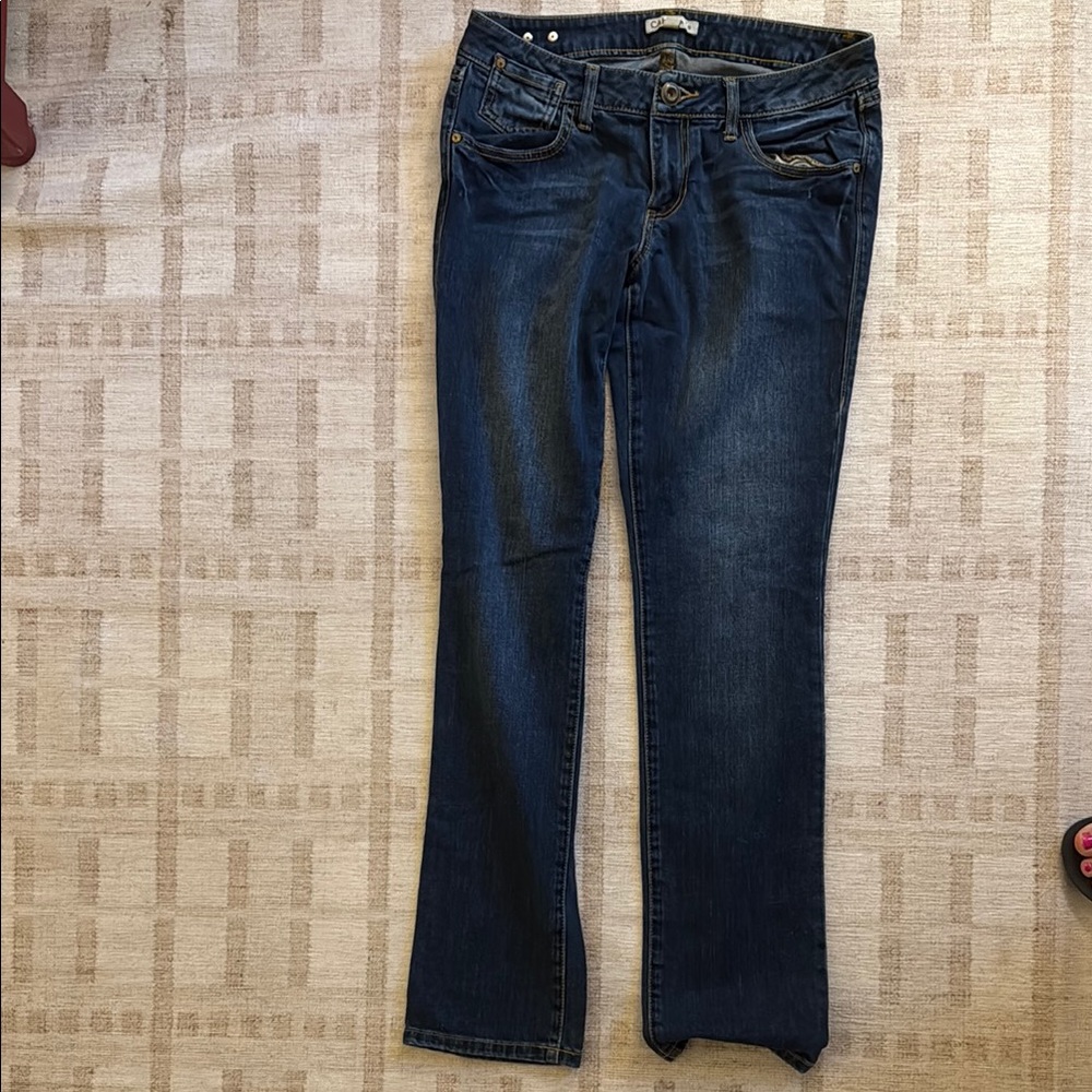 CAbi Dark Blue Straight Leg Jeans